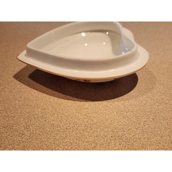 Spode Billingsley Rose Spray Jewelry Trinket Box Bone China Heart Shaped England - Picture 6 of 16